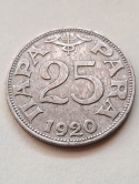 Jugosławia 25 Para Piotr I 1920 r Jugosławia 25 Para Piotr I 1920 r