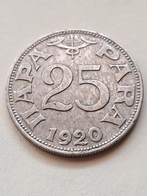 Jugosławia 25 Para Piotr I 1920 r Jugosławia 25 Para Piotr I 1920 r