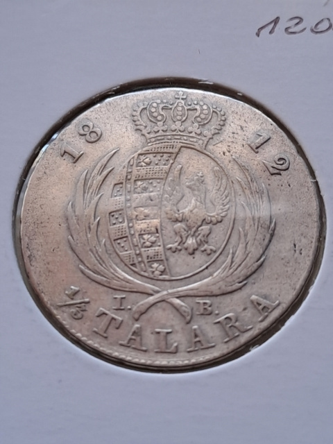 Księstwo Warszawskie 1/3 Talara 1812 r Księstwo Warszawskie 1/3 Talara 1812 r
