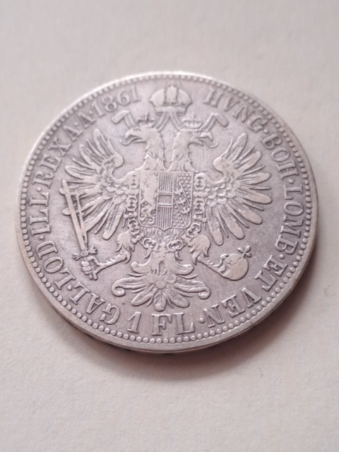 Austria 1 Floren Franciszek Józef 1861 r Austria 1 Floren Franciszek Józef 1861 r