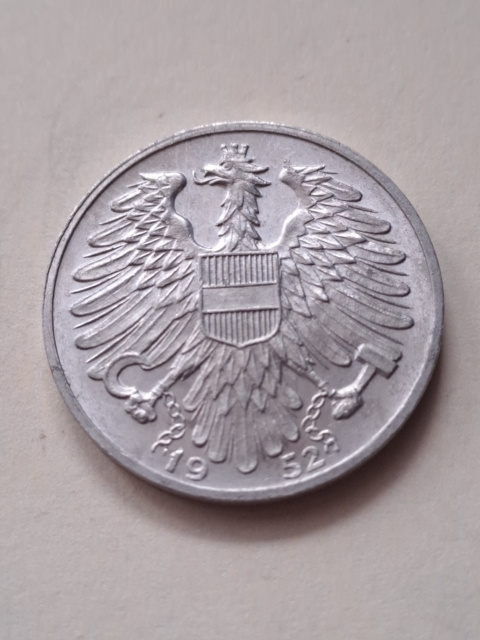 Austria 1 Schilling 1952 r Austria 1 Schilling 1952 r