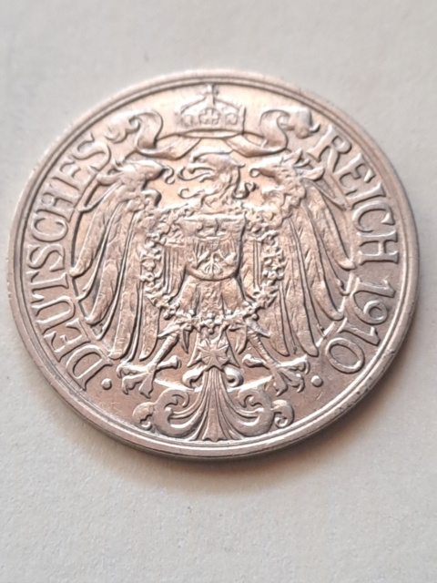 Niemcy 25 Pfenning Wilhelm II 1910 r A Niemcy 25 Pfenning Wilhelm II 1910 r A