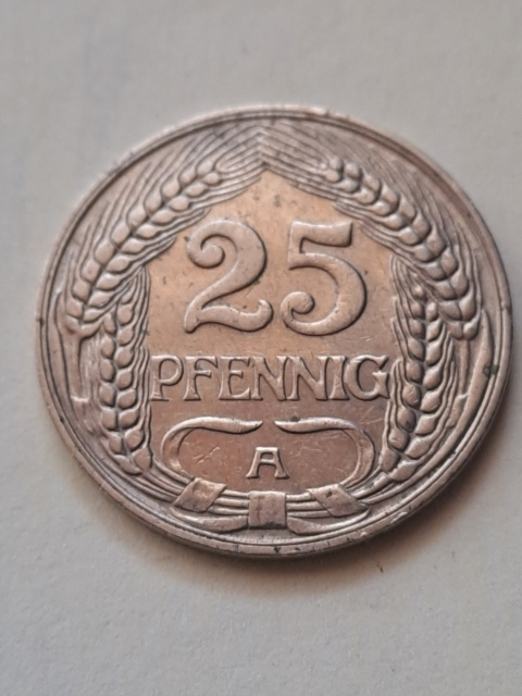 Niemcy 25 Pfenning Wilhelm II 1911 r A Niemcy 25 Pfenning Wilhelm II 1911 r A