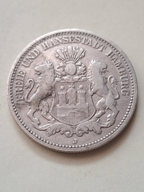 Niemcy 2 Marki Hamburg 1876 r Niemcy 2 Marki Hamburg 1876 r