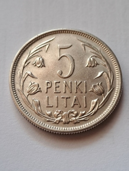 Litwa 5 Penki Litai 1925 r