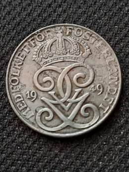 Szwecja 2 Ore Gustaw V 1949 r