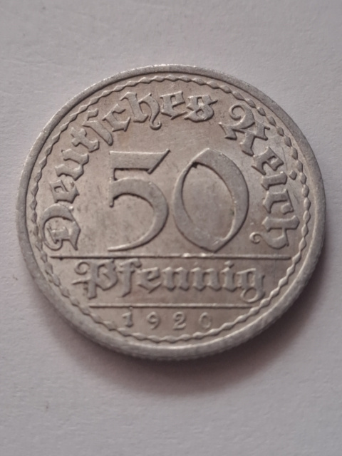 Niemcy 50 pfennig 1920 r A Niemcy 50 pfennig 1920 r A