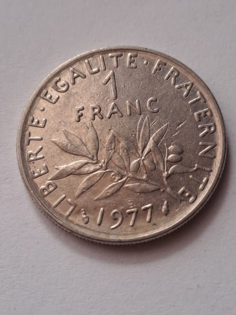 Francja 1 Frank 1977 r Francja 1 Frank 1977 r