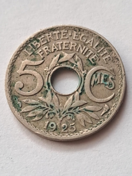 Francja 5 Centymów 1925 r