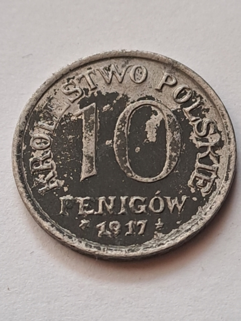 Królestwo Polskie 10 Fenigów 1917 r Królestwo Polskie 10 Fenigów 1917 r