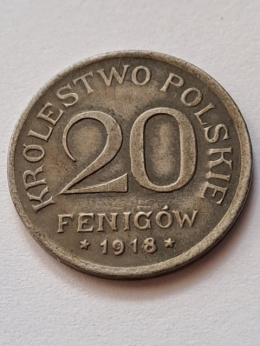 Królestwo Polskie 20 Fenigów 1918 r