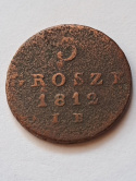 Księstwo Warszawskie 3 Grosze 1812 r Księstwo Warszawskie 3 Grosze 1812 r