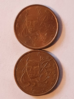 1 Eurocent Lot 2 szt