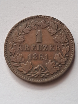 Niemcy 1 Kreuzer Nassau 1861 r