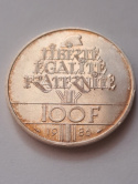 Francja 100 Franków Statua 1986 r