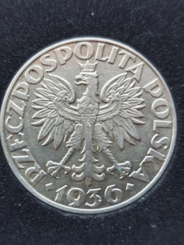 5 zł Żaglowiec 1936 rok