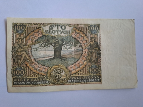 Banknot 100 złotych 1934 r seria AE Banknot 100 złotych 1934 r seria AE