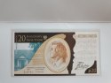 Banknot 20 zł Fryderyk Chopin 2009 r seria FC stan UNC Banknot 20 zł Fryderyk Chopin 2009 r seria FC stan UNC