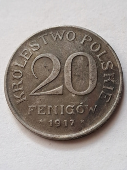 Królestwo Polskie 20 Fenigów 1917 r