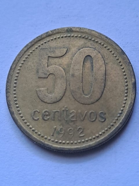 Argentyna 50 Centavos 1992 r Argentyna 50 Centavos 1992 r