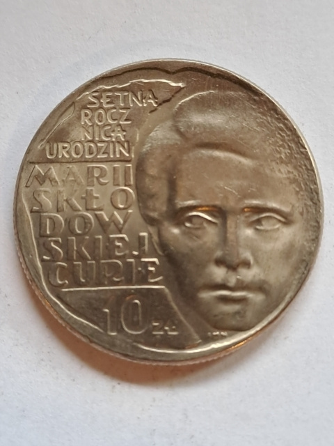 10 zł Maria Skłodowska-Curie 1967 r
