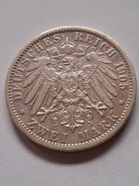 Niemcy 2 Marki Wilhelm II Prusy 1905 r Niemcy 2 Marki Wilhelm II Prusy 1905 r