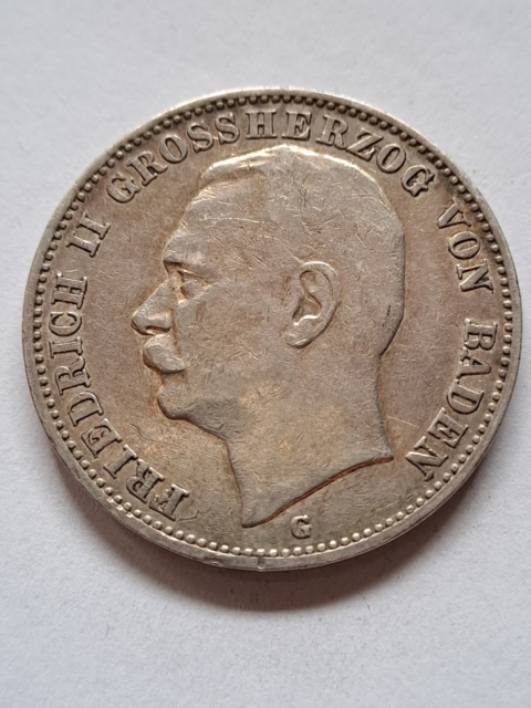 Niemcy 3 Marki Friedrich II von Baden 1909 r Niemcy 3 Marki Friedrich II von Baden 1909 r