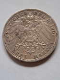 Niemcy 3 Marki Friedrich II von Baden 1909 r Niemcy 3 Marki Friedrich II von Baden 1909 r