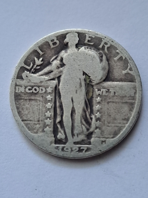 USA 1/4 Dollara Stojąca Wolność 1927 r USA 1/4 Dollara Stojąca Wolność 1927 r