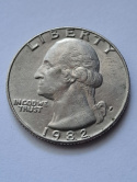 USA 1/4 Dollara Waszyngton 1982 r P USA 1/4 Dollara Waszyngton 1982 r P