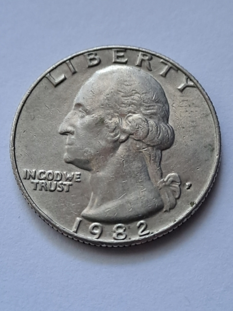 USA 1/4 Dollara Waszyngton 1982 r P USA 1/4 Dollara Waszyngton 1982 r P