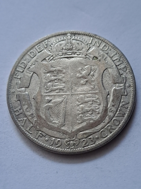 Wielka Brytania 1/2 Crown Jerzy V 1923 r Wielka Brytania 1/2 Crown Jerzy V 1923 r