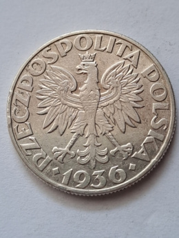 5 zł Żaglowiec 1936 r