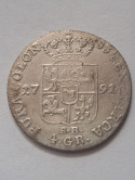 Stanisław August Poniatowski 4 grosze 1791 r Stanisław August Poniatowski 4 grosze 1791 r