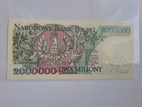 Banknot 2000000 zł J. Paderewski 1992 r seria A Banknot 2000000 zł J. Paderewski 1992 r seria A