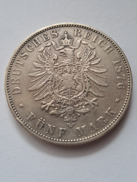 Niemcy 5 Marek Saksonia 1876 r Niemcy 5 Marek Saksonia 1876 r