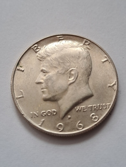 USA 1/2 Dollara Kennedy 1968 r D