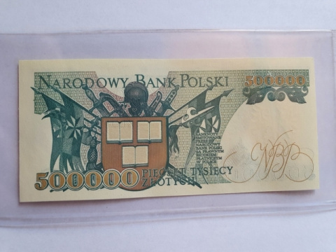 500000 zł H. Sienkiewicz 1990 r 500000 zł H. Sienkiewicz 1990 r