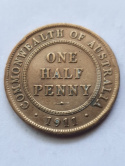 Australia One Half Penny 1911 r Australia One Half Penny 1911 r