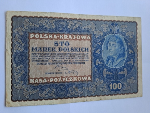 Banknot 100 Marek Polskich 1919 r Banknot 100 Marek Polskich 1919 r