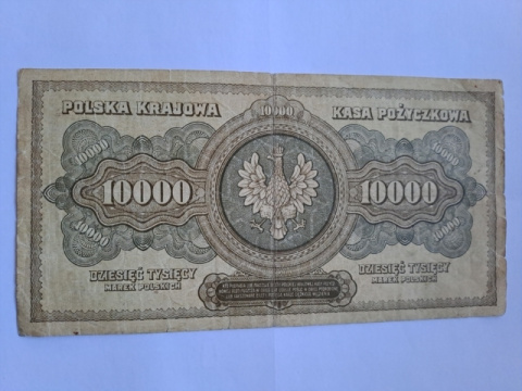 Banknot 10000 Marek Polskich 1922 r Banknot 10000 Marek Polskich 1922 r
