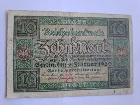 Niemcy 10 Marek 1920 r