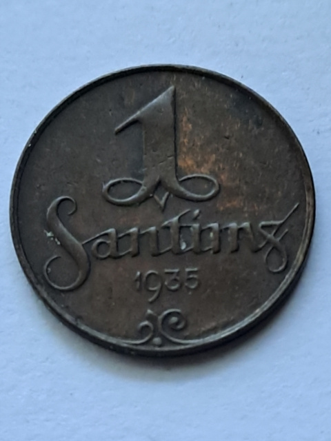 Łotwa 1 Santimi 1935 r Łotwa 1 Santimi 1935 r