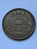 Łotwa 2 Santimi 1922 r Łotwa 2 Santimi 1922 r