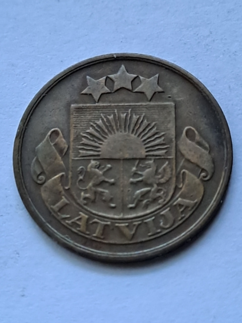 Łotwa 2 Santimi 1922 r Łotwa 2 Santimi 1922 r