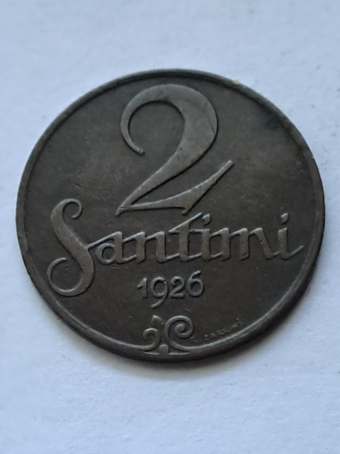Łotwa 2 Santimi 1926 r Łotwa 2 Santimi 1926 r