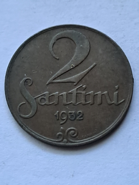 Łotwa 2 Santimi 1932 r Łotwa 2 Santimi 1932 r