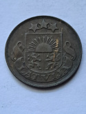 Łotwa 2 Santimi 1932 r Łotwa 2 Santimi 1932 r