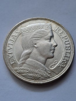 Łotwa 5 Łatów 1929 r