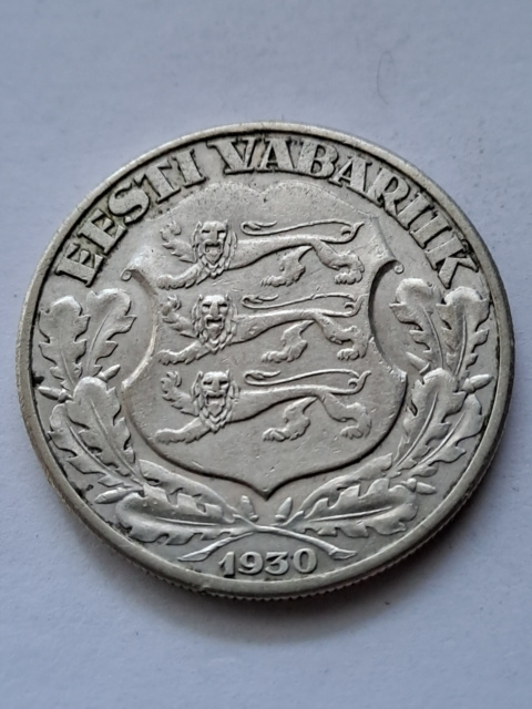 Łotwa 2 Korony Zamek Toompea 1930 r Łotwa 2 Korony Zamek Toompea 1930 r
